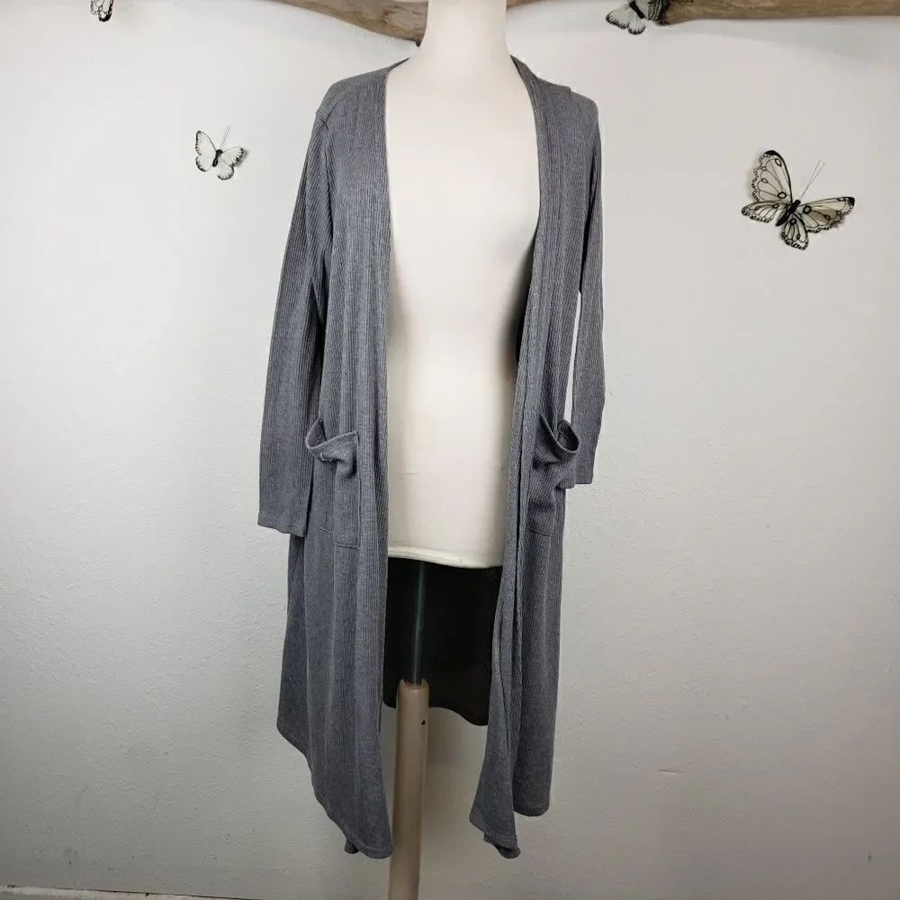 Lularoe ribbed gray sarah cardigan duster